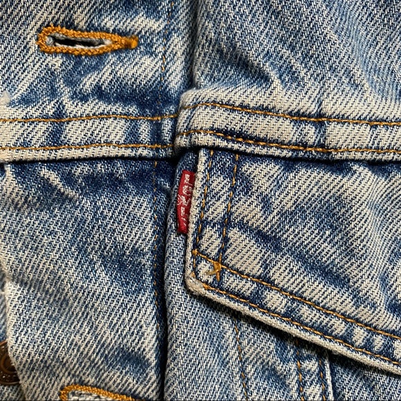 Vintage Levi's Flannel Lined Denim Jean Jacket Size Small - Picture 5 of 6